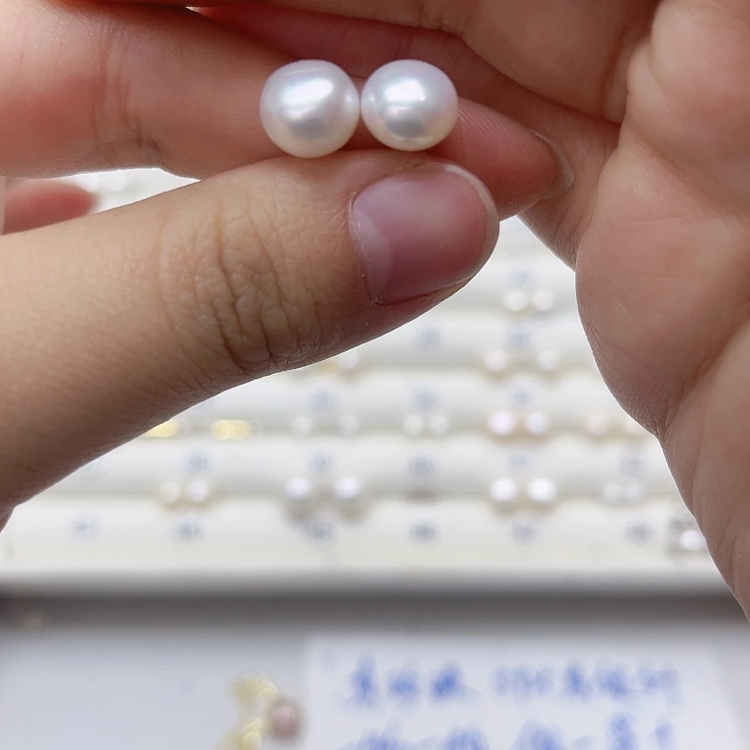 淡水珍珠耳饰银S925镶嵌冬*雪