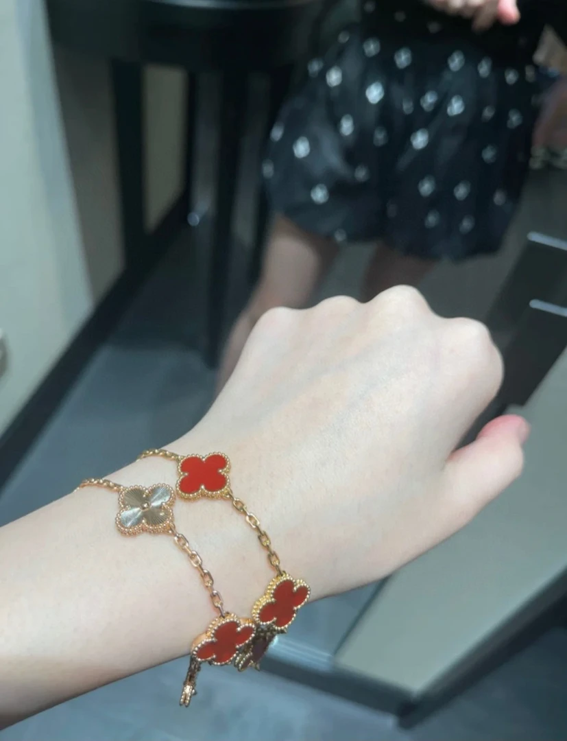 合金石英石手链 招财进宝五花手链