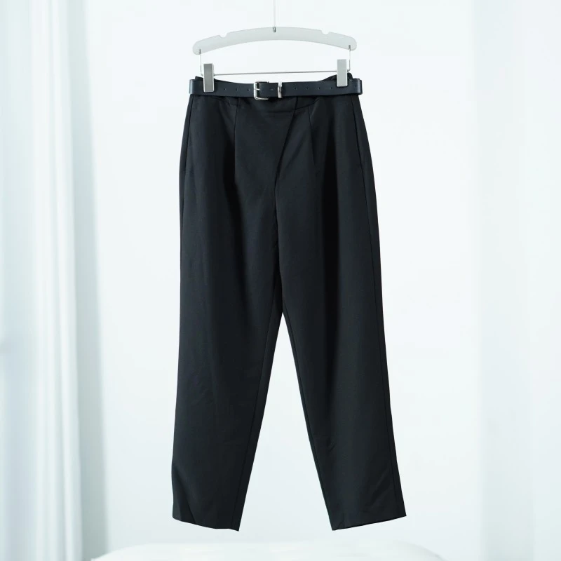 【三C・伊】S033  女装时尚简约长裤黑色Y22320306K00