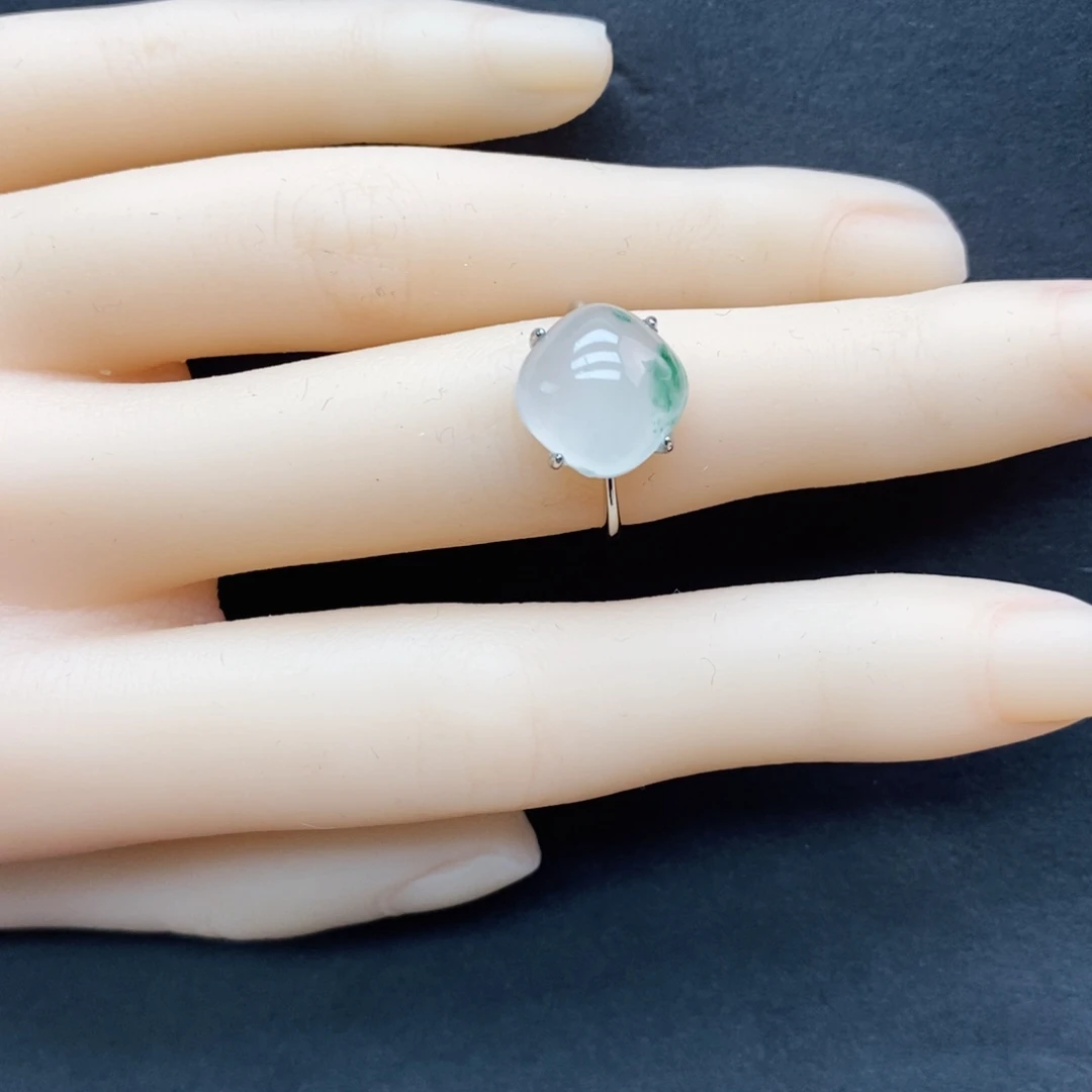 石英质玉银S925镶嵌戒指