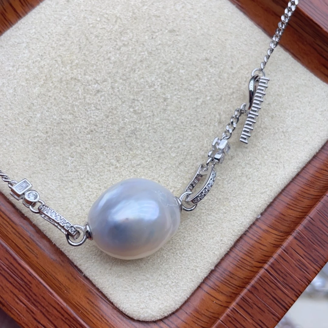 海水珍珠银S925镶嵌颈饰Z27