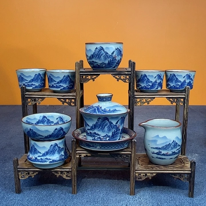 景德镇陶瓷釉下青花八件套