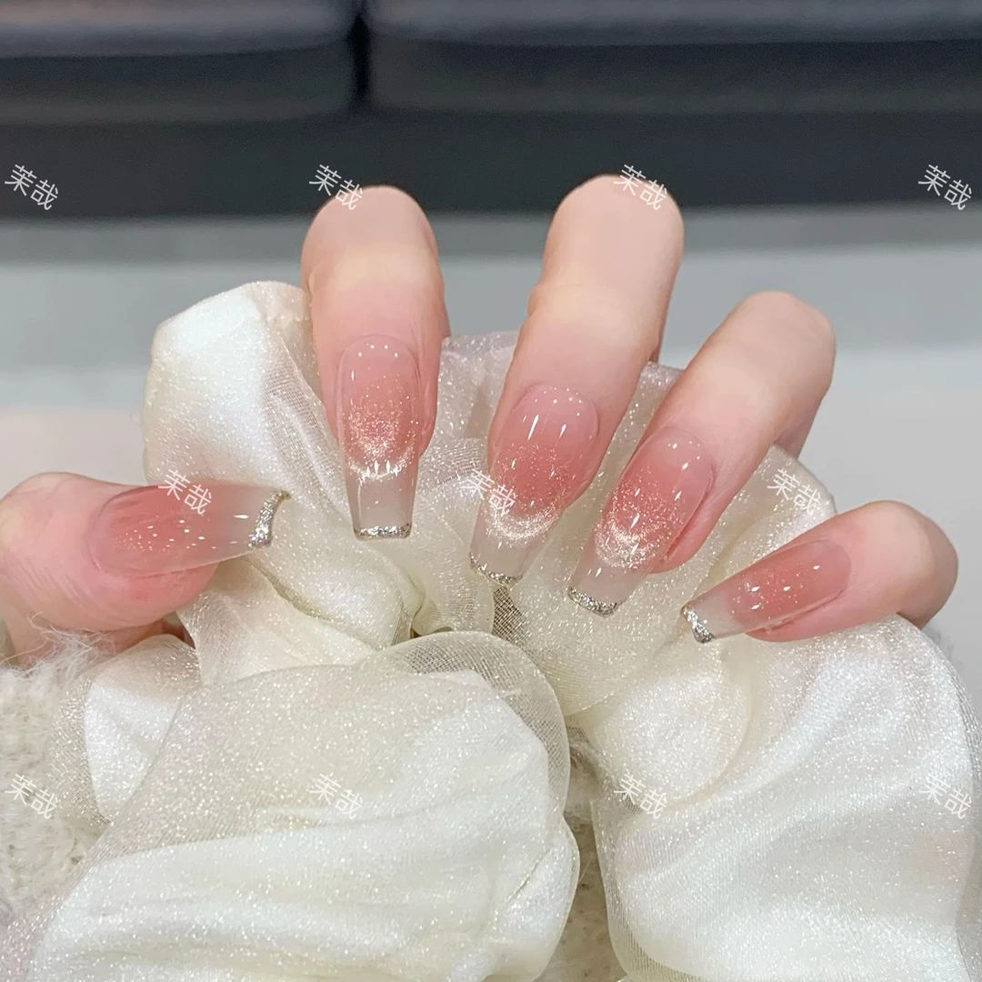 茉哉Y现货【秋日茶会】纯手工定制美甲拆卸穿戴甲A3572