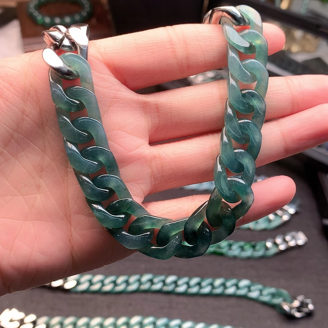 未镶嵌手链翡翠成***力翡翠手链