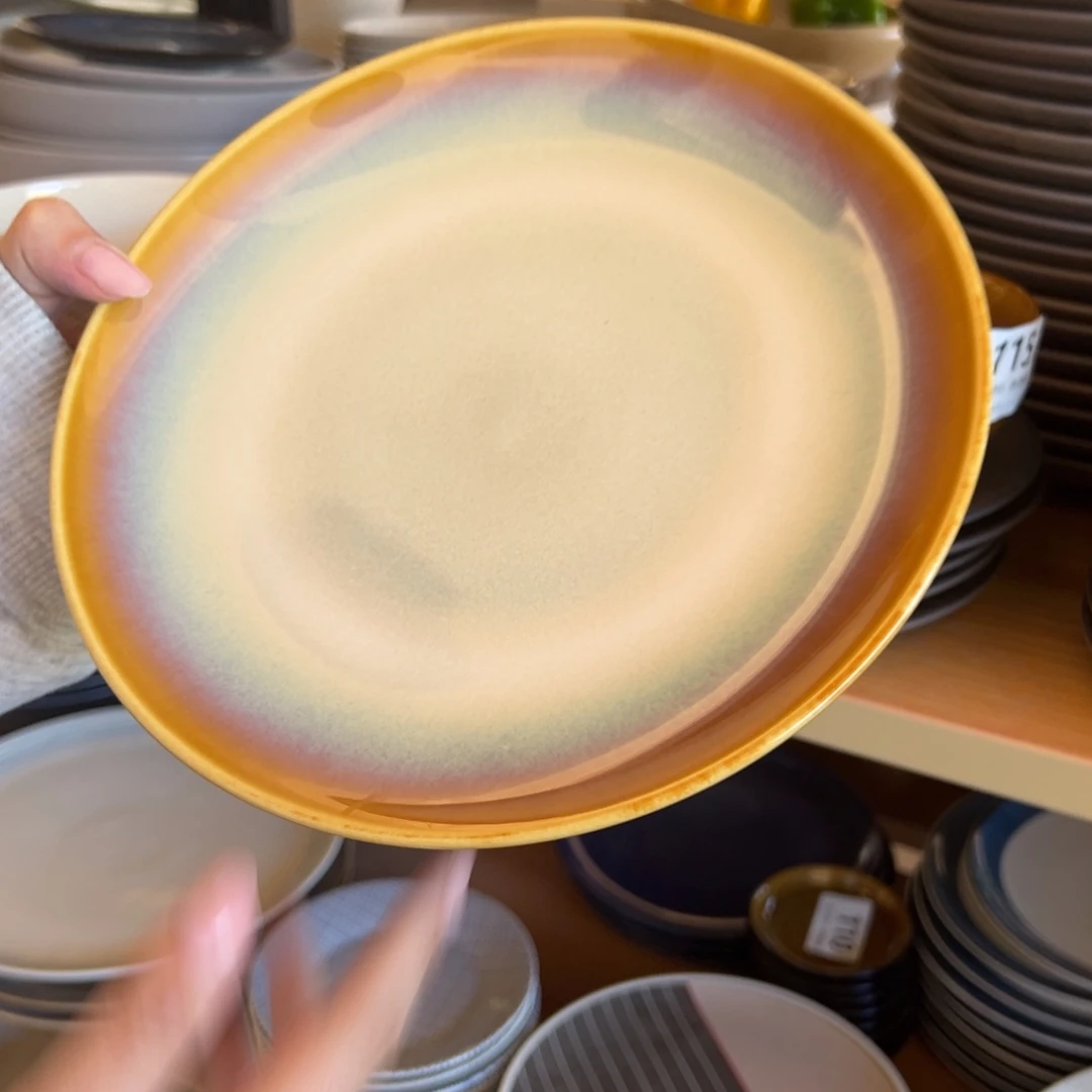 新骨瓷132瑕疵慎拍 曼谷棕 8.25寸 菜盘