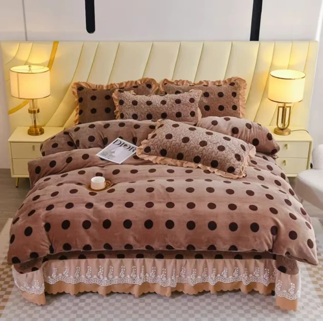 ▲轻奢加厚保暖宝宝绒【床盖四件套】±8斤秋冬加厚可机洗套件-J