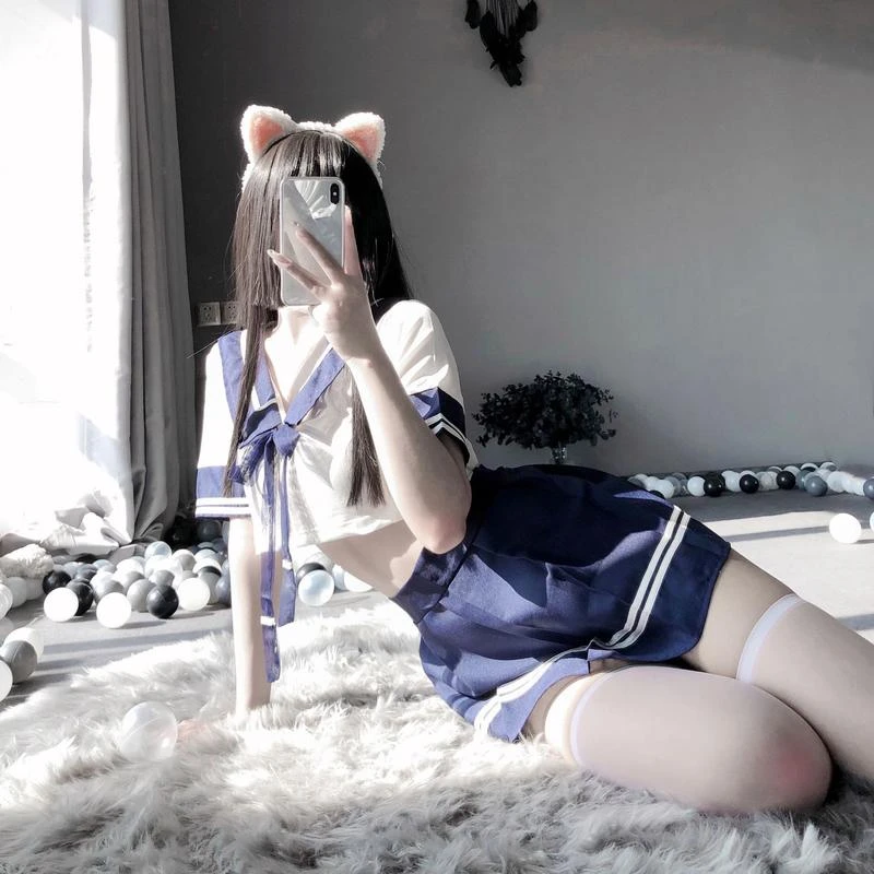 学姐--学生性感日系学生装学生制服成人服夏季百褶糖衣舍学院风