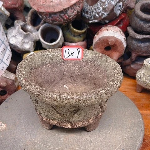 粗陶花盆手工花盆制作