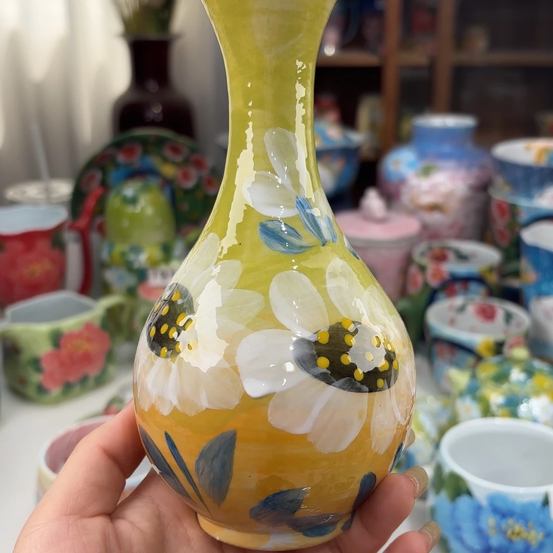 瓷片景德镇手绘高温釉下彩陶瓷茶具
