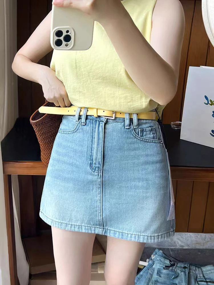 2025年新款当季夏款牛仔短裤短裙百搭工艺款