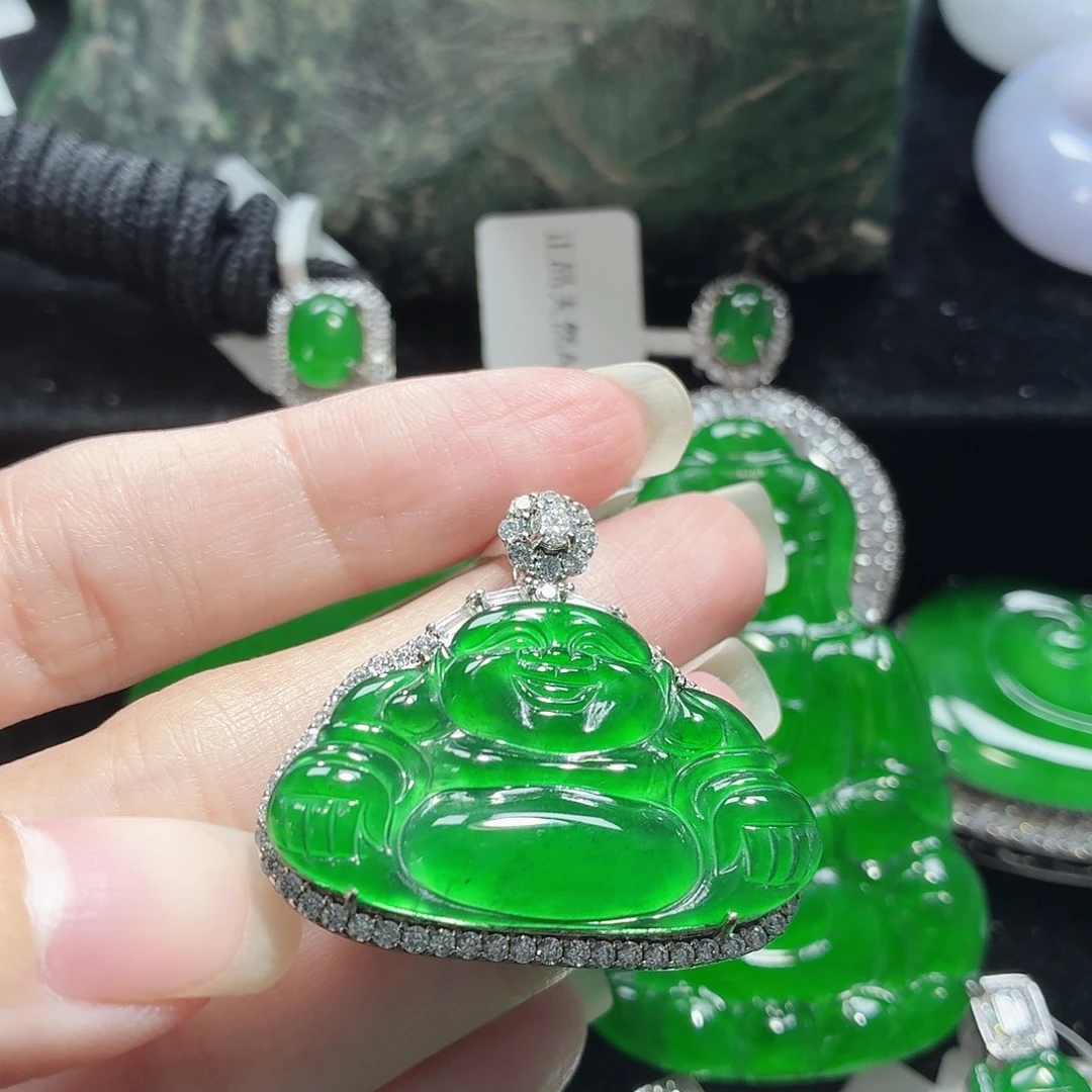 翡翠银S925镶嵌颈饰