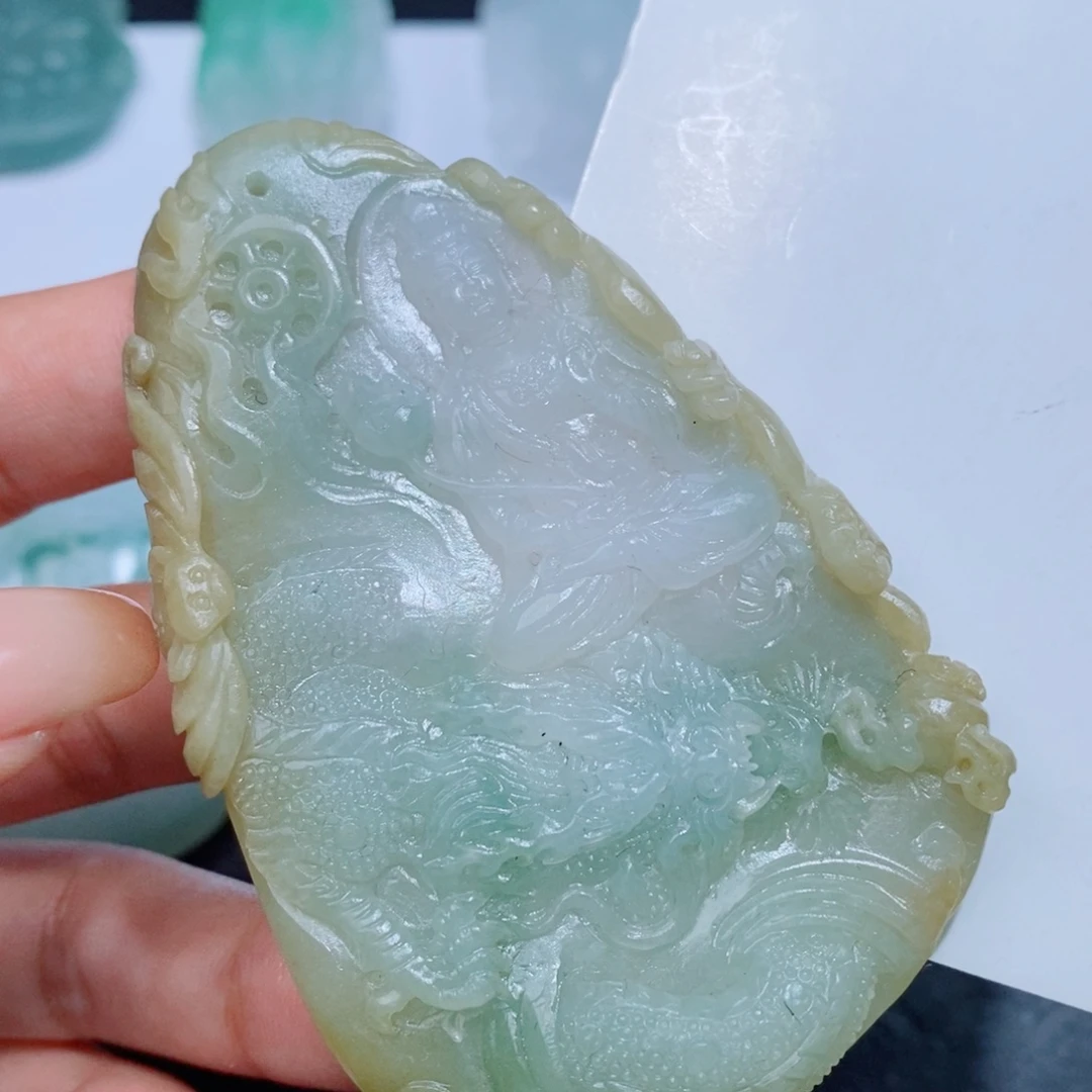 定制翡翠未镶嵌毛货翡翠挂件