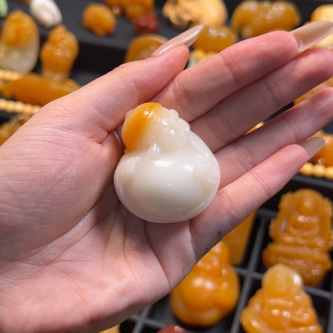 老***七石英质玉（缅黄）未镶嵌珠宝半成品