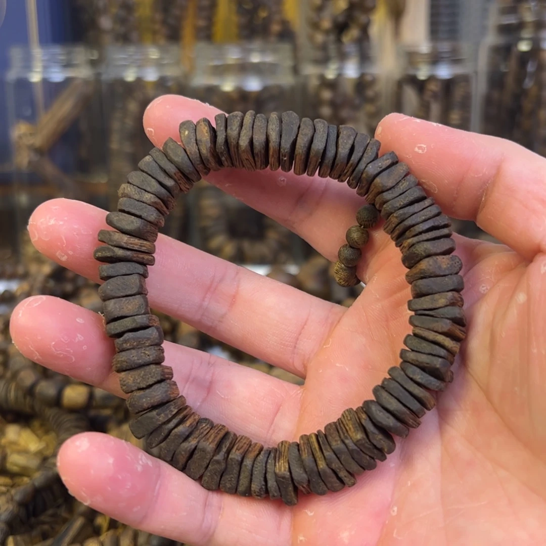 手串沉香张勺子手串15+