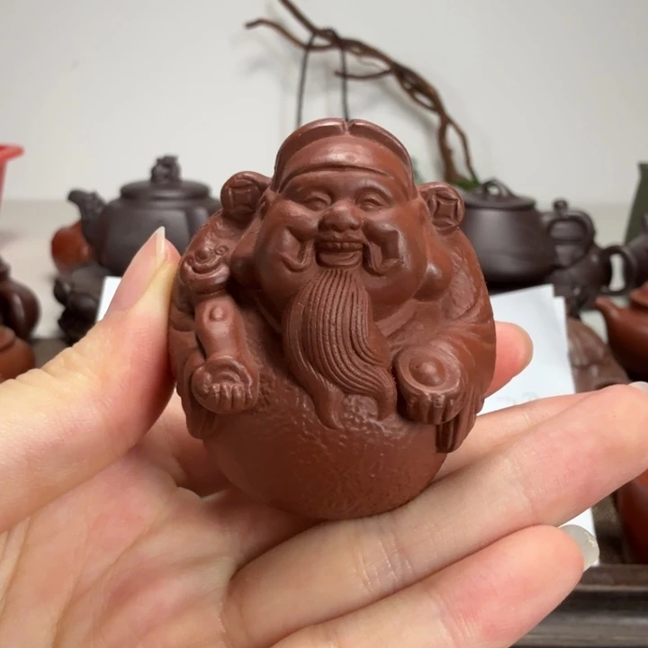 茶壶紫砂小财神的