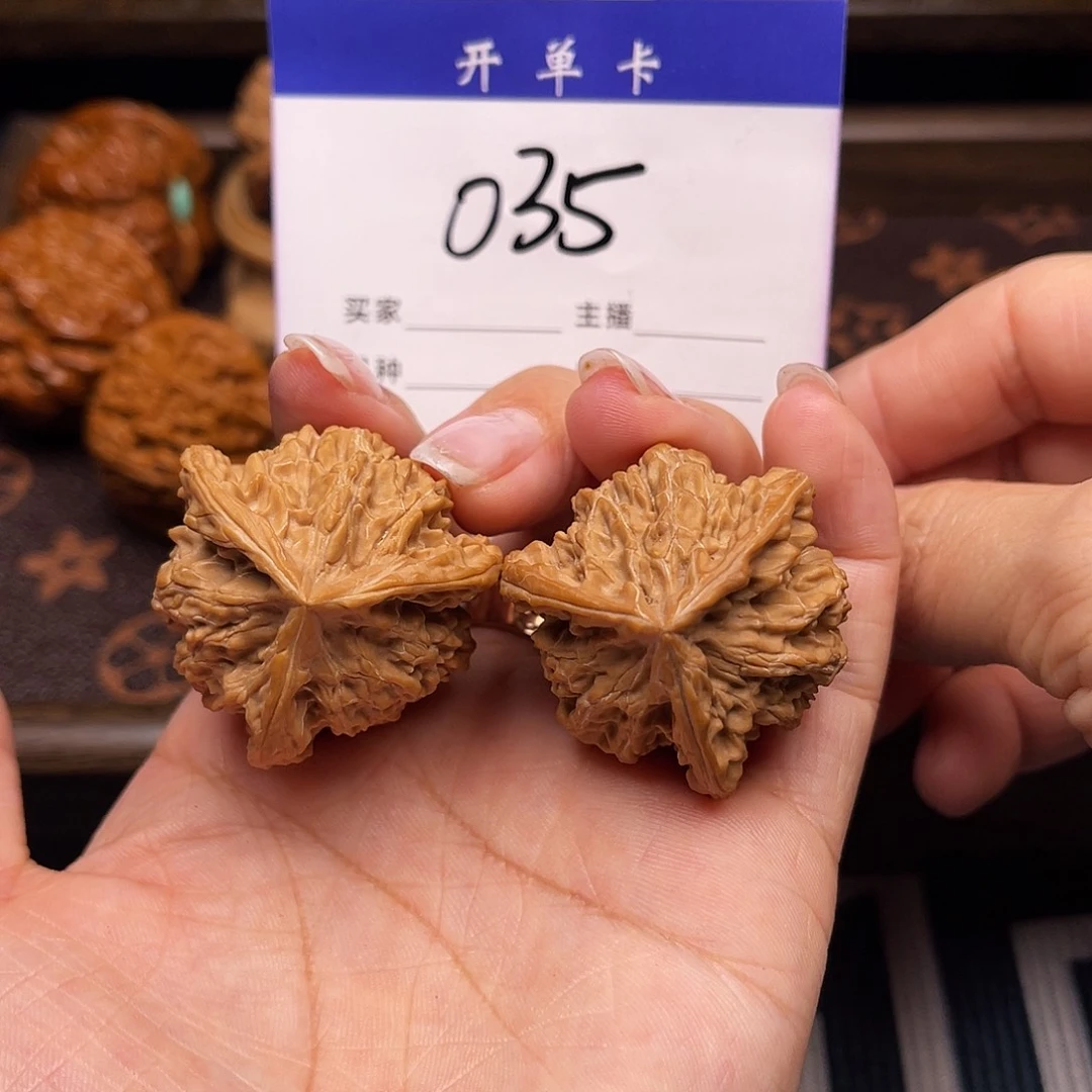 桃核吊坠盘山三棱35