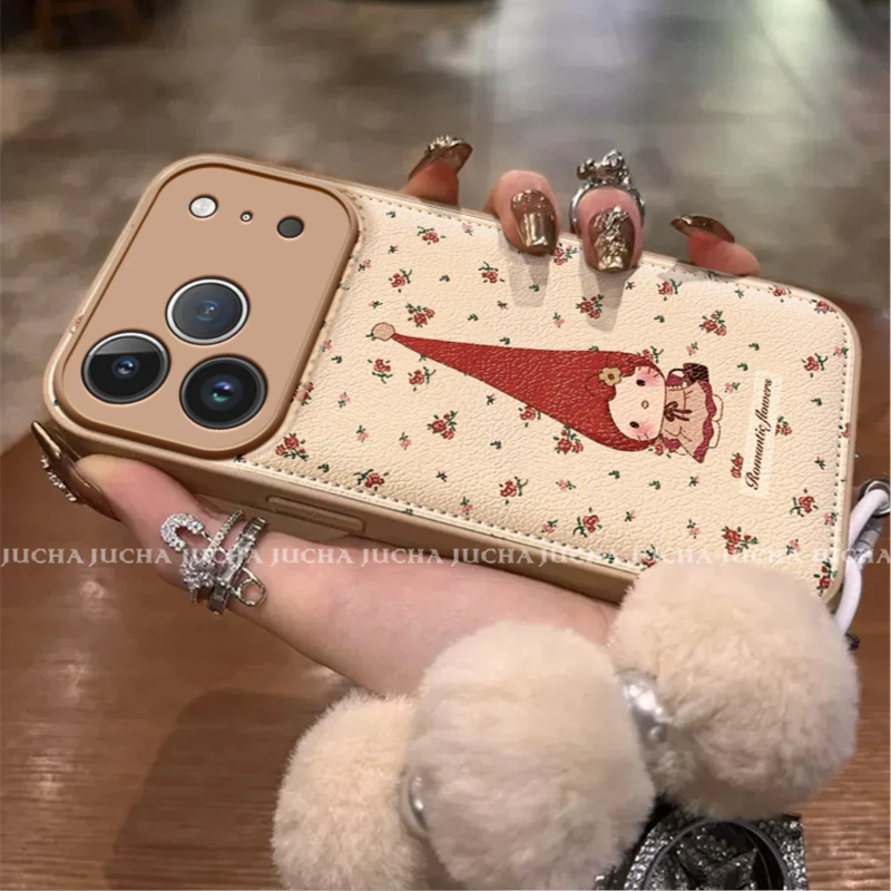 碎花凯蒂适用苹果17promax手机壳iphone17新款苹果16防摔15/14pro