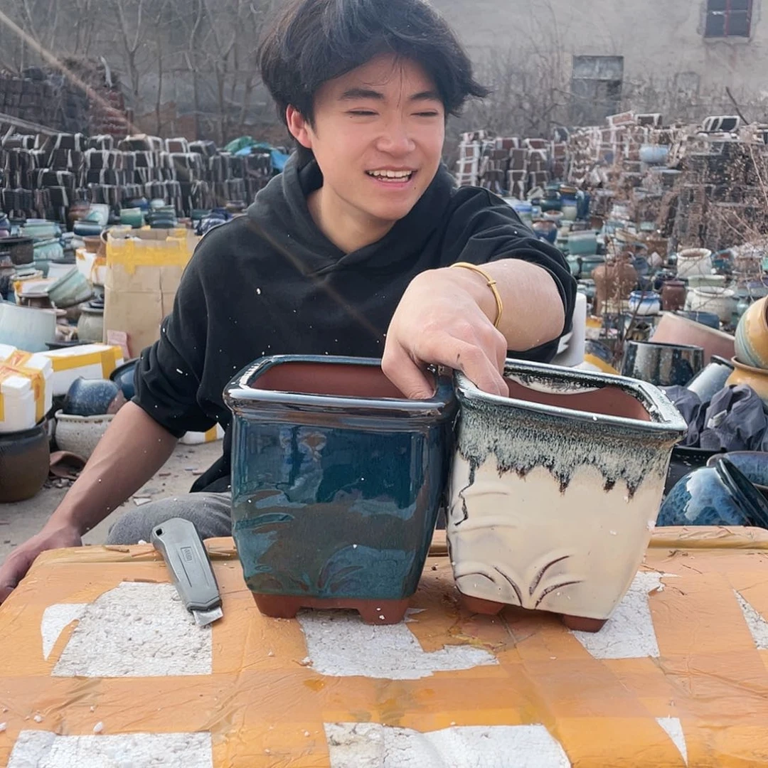 红陶宜兴紫砂花盆