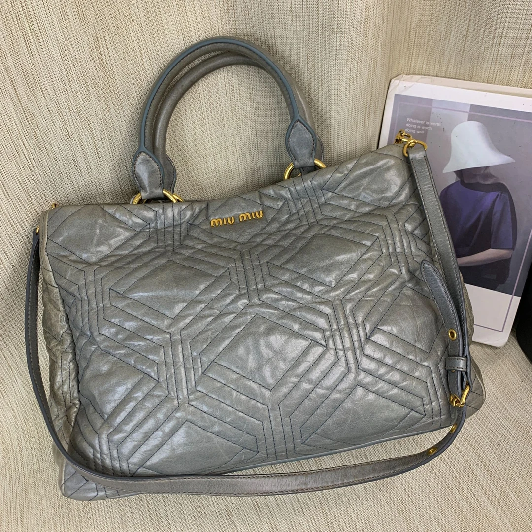 95新 MIU MIU/缪缪 薄荷绿手提包/EE10713069/3069