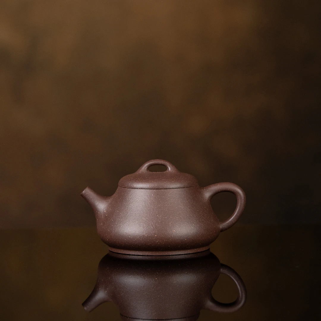 【利贞l柱瓢】原矿天青泥 约190cc 手工制作 紫砂壶茶具STS