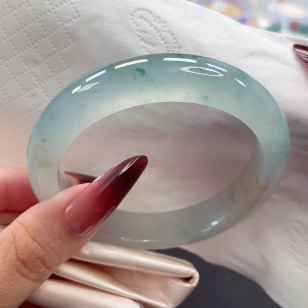 未镶嵌手镯翡翠28号57特色飘花行家料