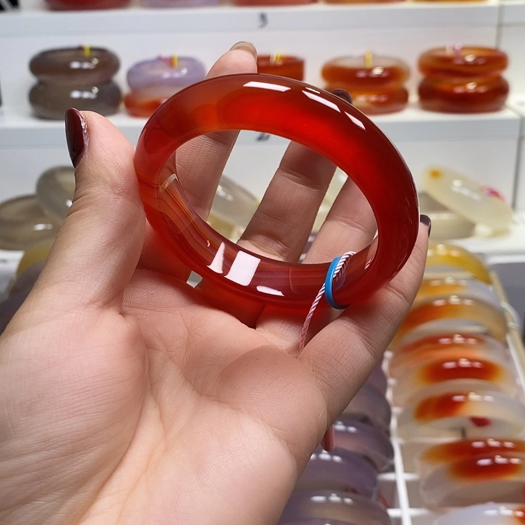 玛瑙/玉髓未镶嵌手镯54.9天然纹雾