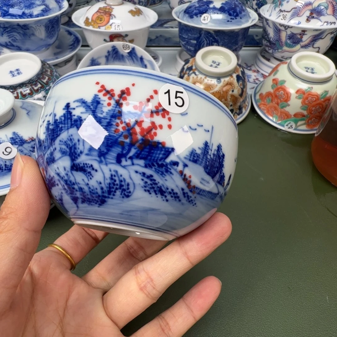 陶瓷景德镇纯手工纯手绘茶具木木15