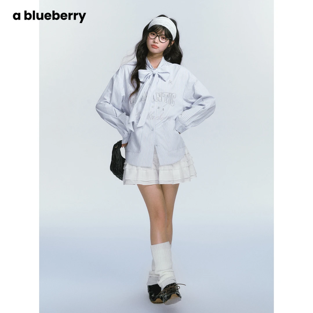 ablueberry系带刺绣衬衫BL1111797