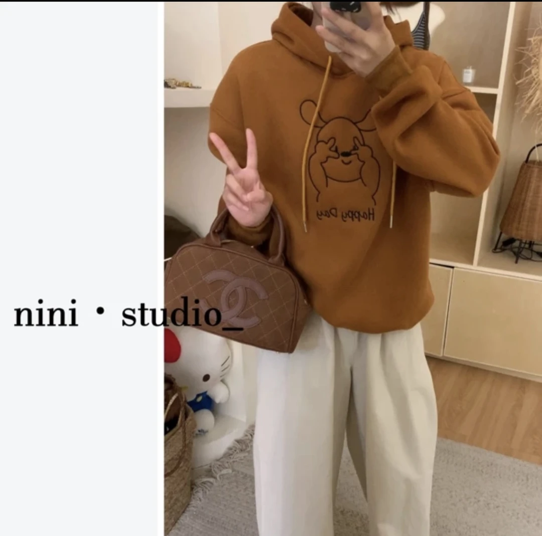 清仓大甩卖nini·耶耶兔韩系简约ins风刺绣卫衣