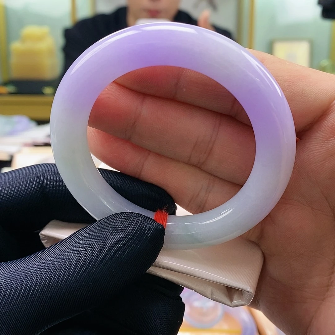 【闪购商品】未镶嵌手镯翡翠胖圆紫罗兰