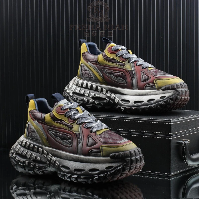 法莎尼亚老爹鞋男款秋冬款潮牌厚底增高鞋时尚潮流百搭运动休闲鞋