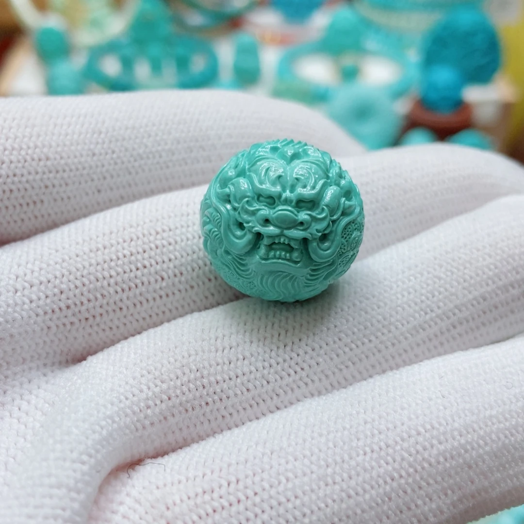 绿松石未镶嵌龙珠18.4m