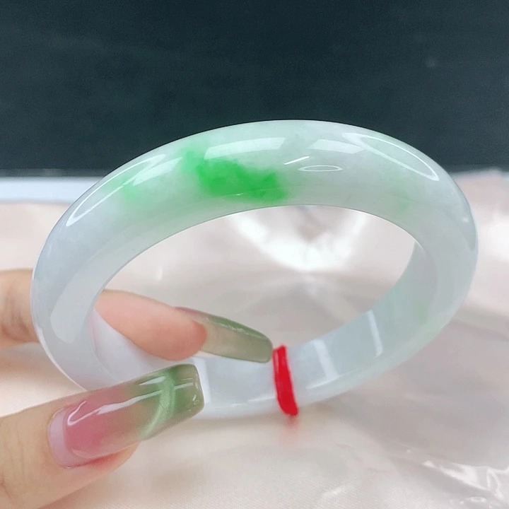翡翠未镶嵌手镯圈59，40101