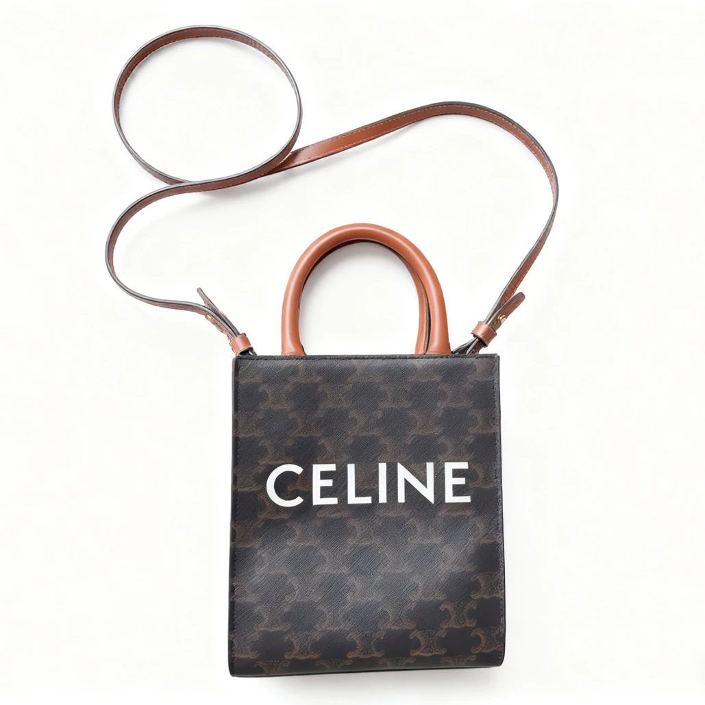 99新 Celine/思琳 老花凯旋门Mini tote琴谱包