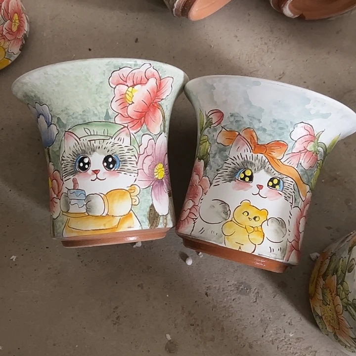 匆***开景德镇手绘花盆性价比超高的直播间