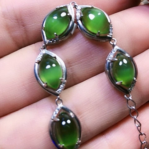 和田玉银S925镶嵌戒指