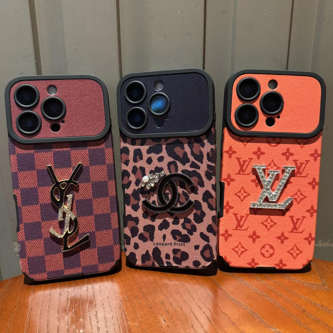 适用苹果华为OPPO荣耀VIVO小米手机壳大视窗皮纹高级感立体标挂绳