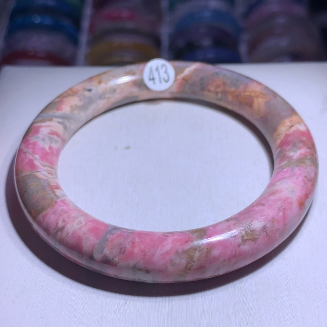 水晶手镯银S925镶嵌蔷薇61圈413