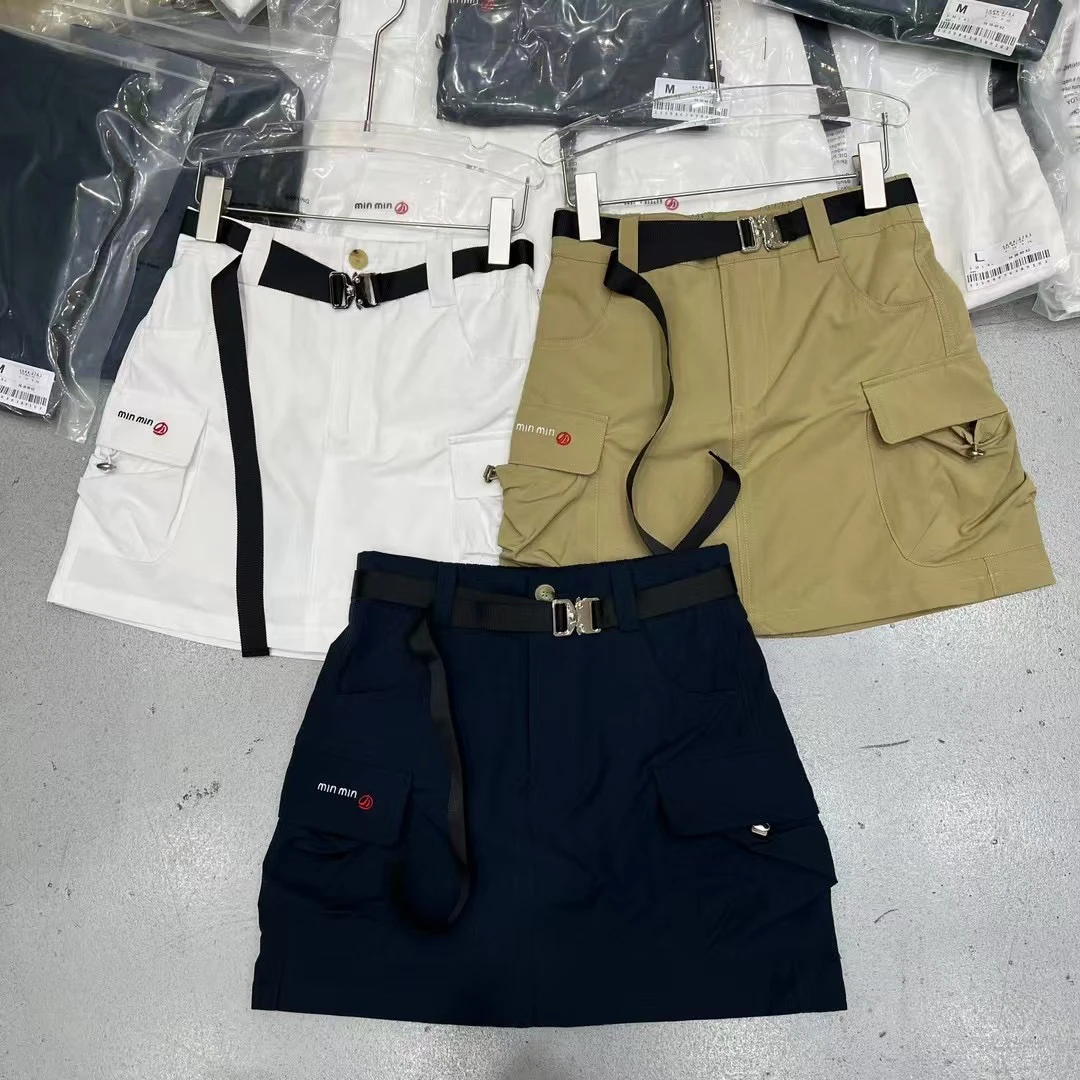 多米大码松紧腰工装半身裙百搭a字短裙高腰显瘦包臀半裙2671