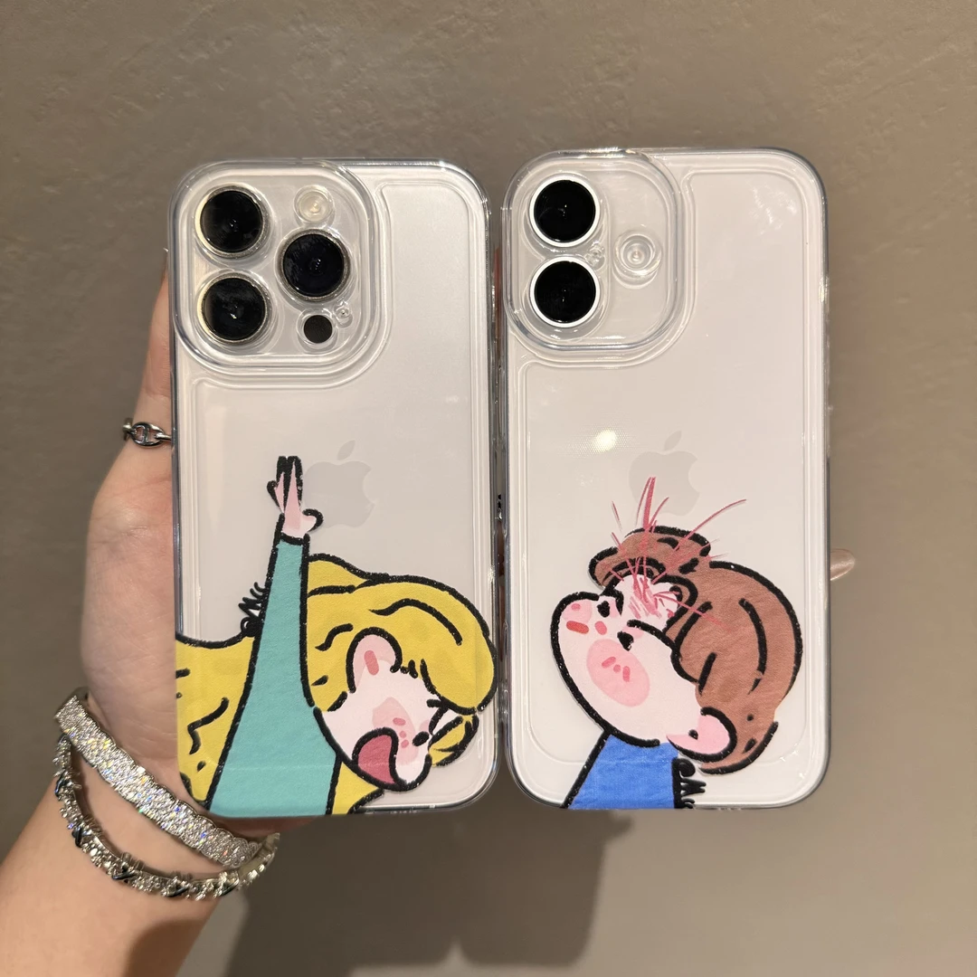 创意男女情侣壳适用苹果16pro/15promaxiPhone14手机壳1312