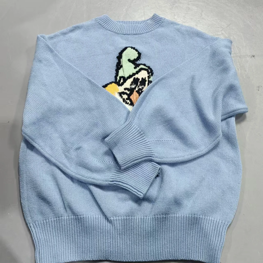 【南油玲姐】蓝色针织衫MY843