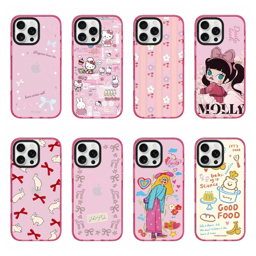 CASE粉红泡泡亚克力手机壳适用iPhone16ProMax苹果