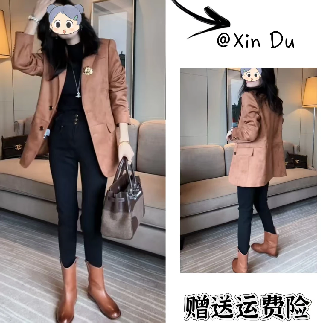 2025秋季新款时尚显瘦气质女士网红洋气外套百搭款D22984