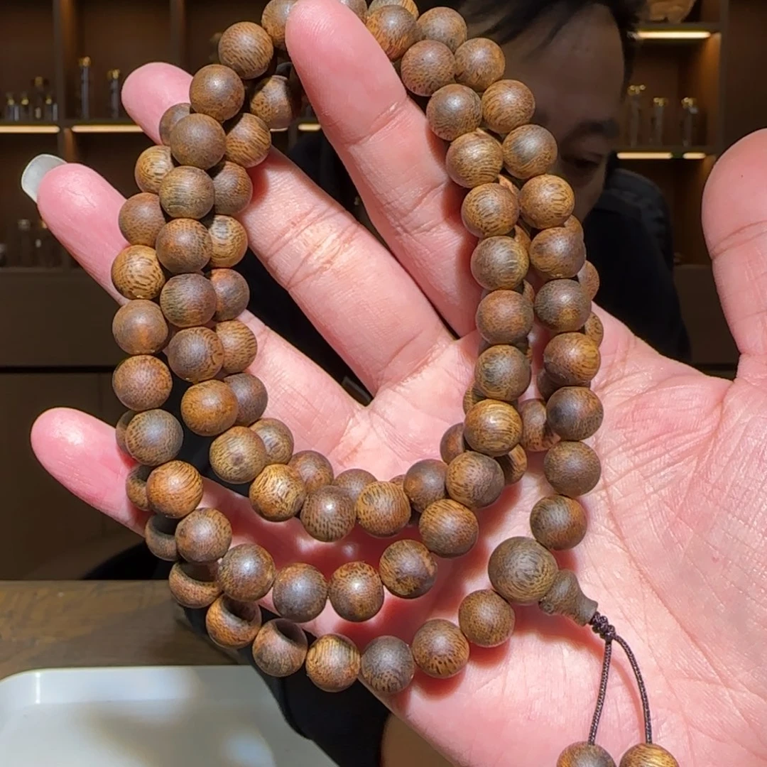 沉香手串多圈白奇圆珠0.9/37g多样性发一条