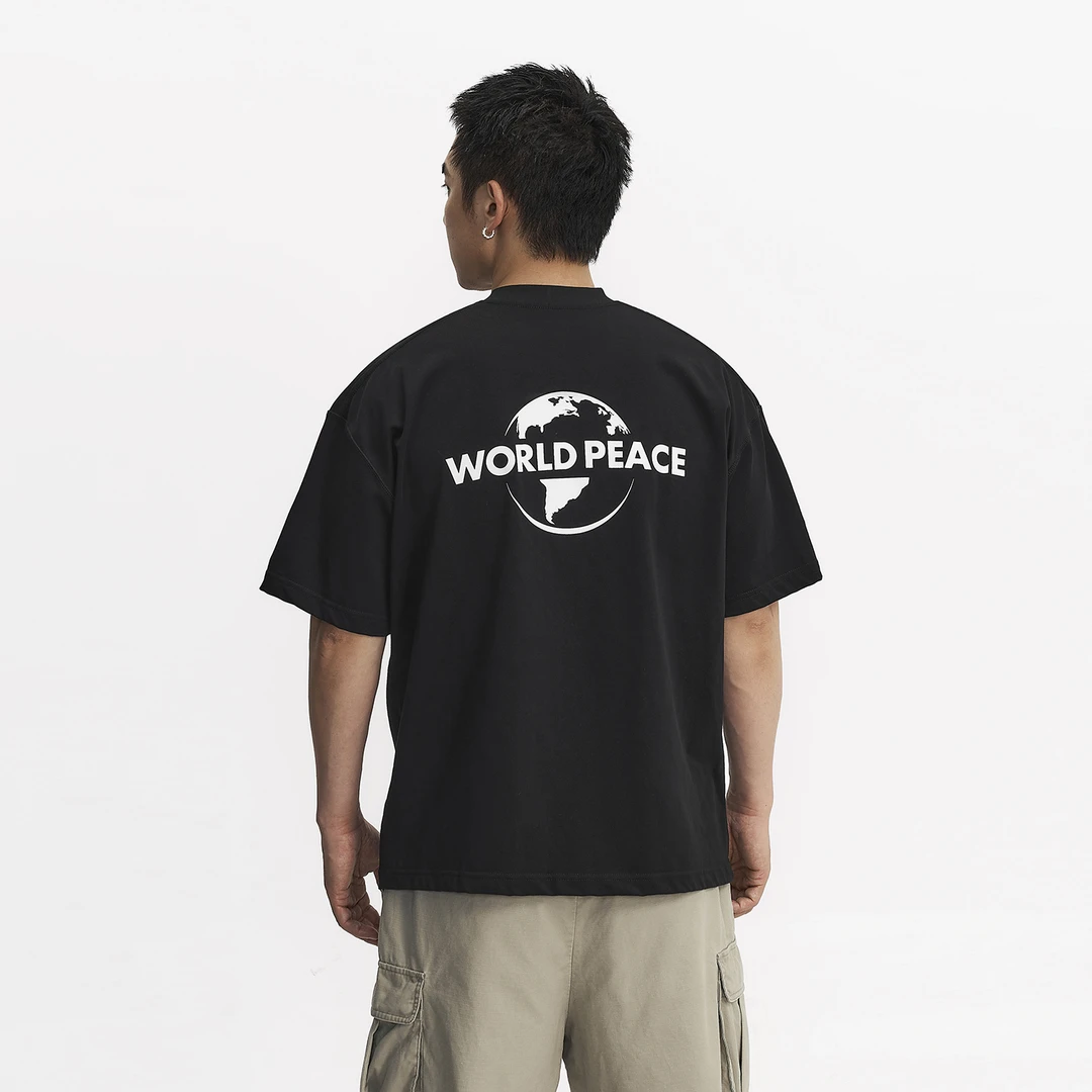 TOPTIER BRO 25SS 300g纯棉短袖T恤男夏季国潮趣味印花小领口上衣