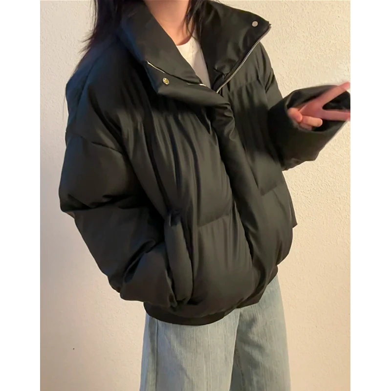 美式复古cleanfit短款防水防污棉服男冬季加绒加厚款面包服夹克