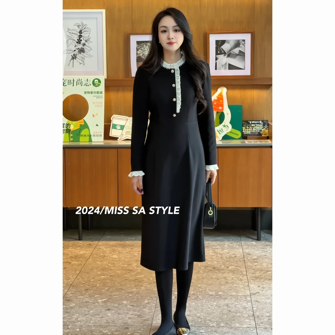 MISS SA秋冬优雅时髦修身气质连衣裙24129930