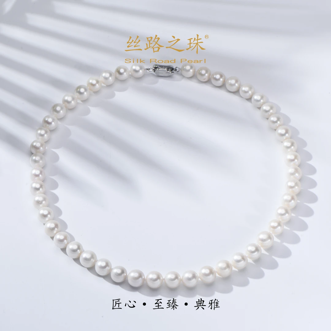 【丝路之珠】 S925银 淡水珍珠项链 9-10MM  K37154506A