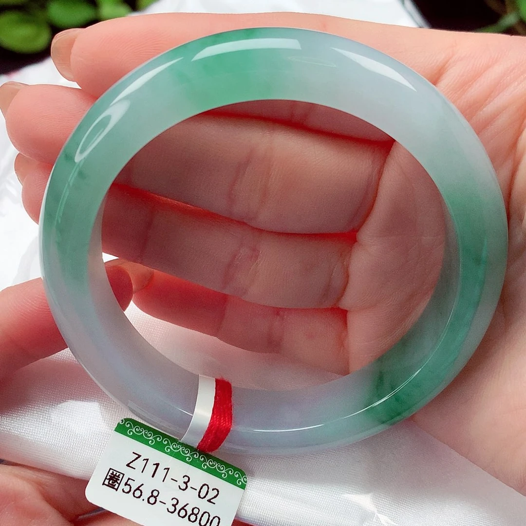 翡翠未镶嵌手镯56.9