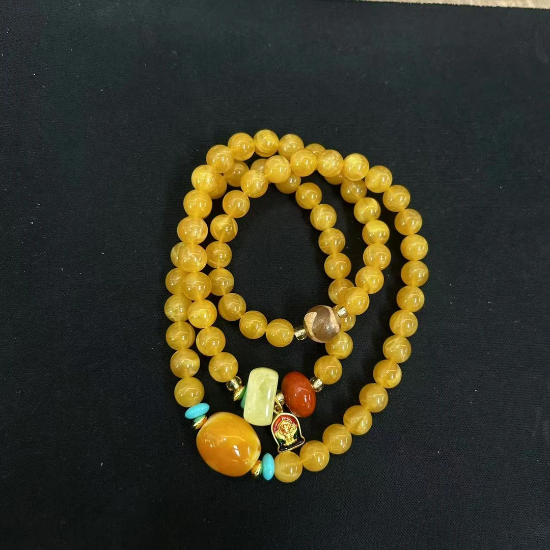 蜜蜡多圈手串8mm（多样性发一件）